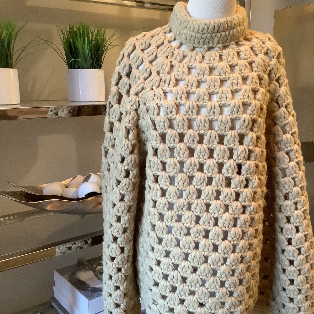 Rebecca Taylor Crochet Sweater size M/L